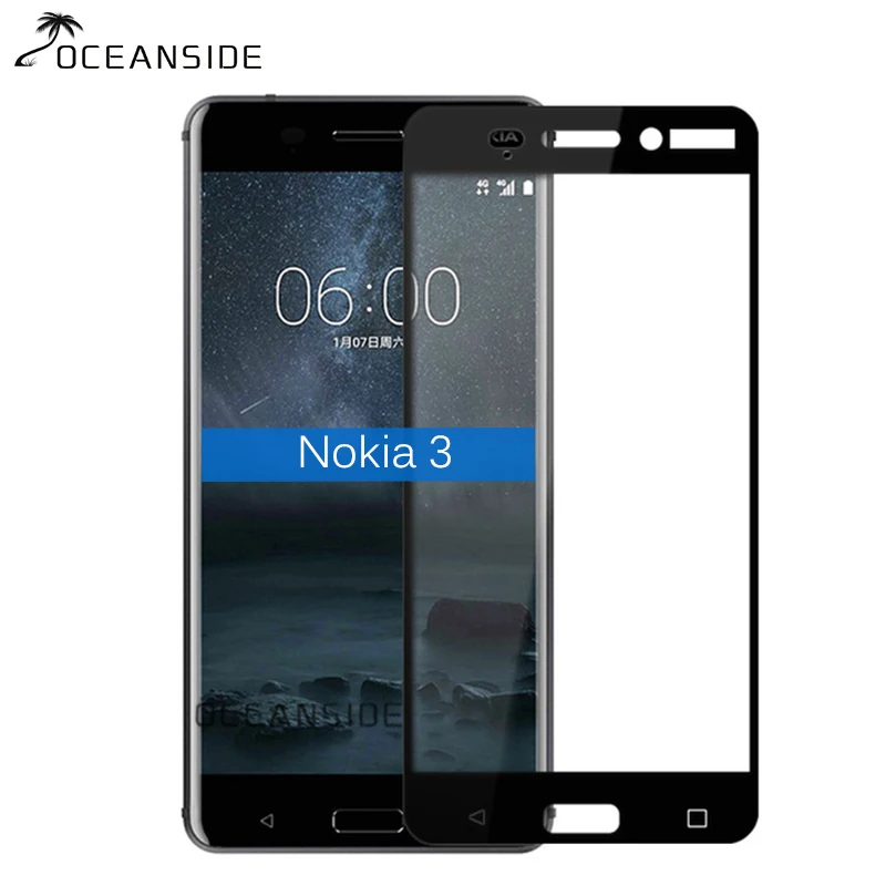 2 шт для Nokia 3 Полное покрытие переднее Закаленное стекло протектор экрана 5 9H