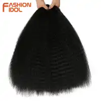 MODE IDOL Gehaakte Vlechten Haar Synthetische Yaki Steil Haar 20 Inch Ombre Blauw Bruin Bordeaux 17 Kleuren Vlechten Hair Extensions