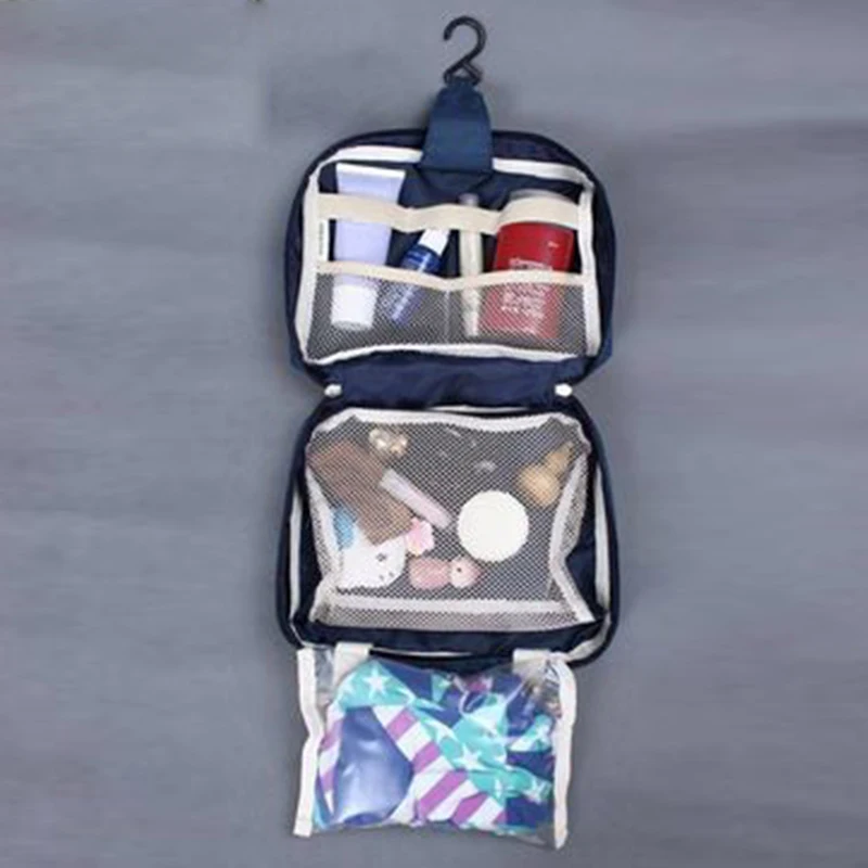 

Travel Toiletry Bag Foldable Cosmetic Organizer Portable Hang-able Makeup Beauty Case Large Capacity Nylon Bags Unisex Pouch