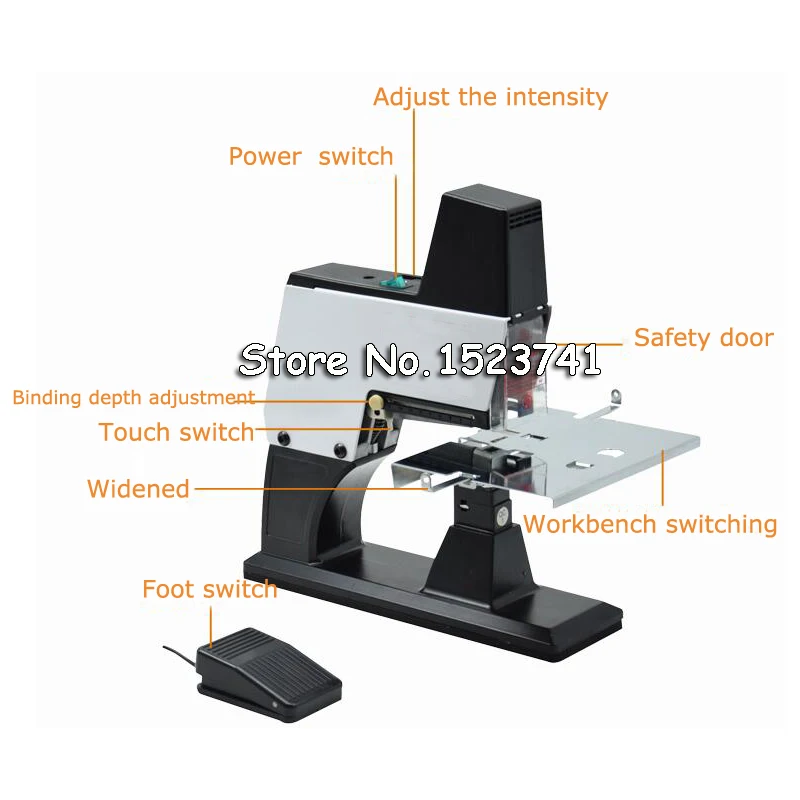 Электрический автоматический Быстрый степлер переплетная машина листы сверхмощный Электрический Плоский и седло степлер