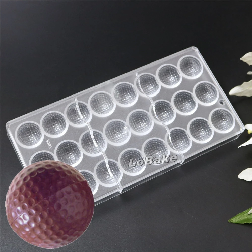 24 cavities high quality golf ball shape PC Polycarbonate chocolate
