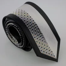 YIBEI Coachella Модные мужские галстуки дизайн тощий черный Окаймленный сетчатый галстук из микрофибры Повседневный Серебряный полосатый галстук