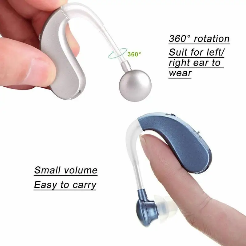 1Set Rechargeable Digital Hearing Aid Medical Silicone Sound Amplifiers Wireless Adjustable Ear Aids for Elderly Hearing Loss
