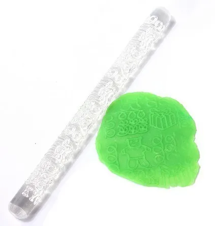 

Textured Embossed Bear Acrylic Rolling Pins Fondant Cake Decorating Decorating Tools