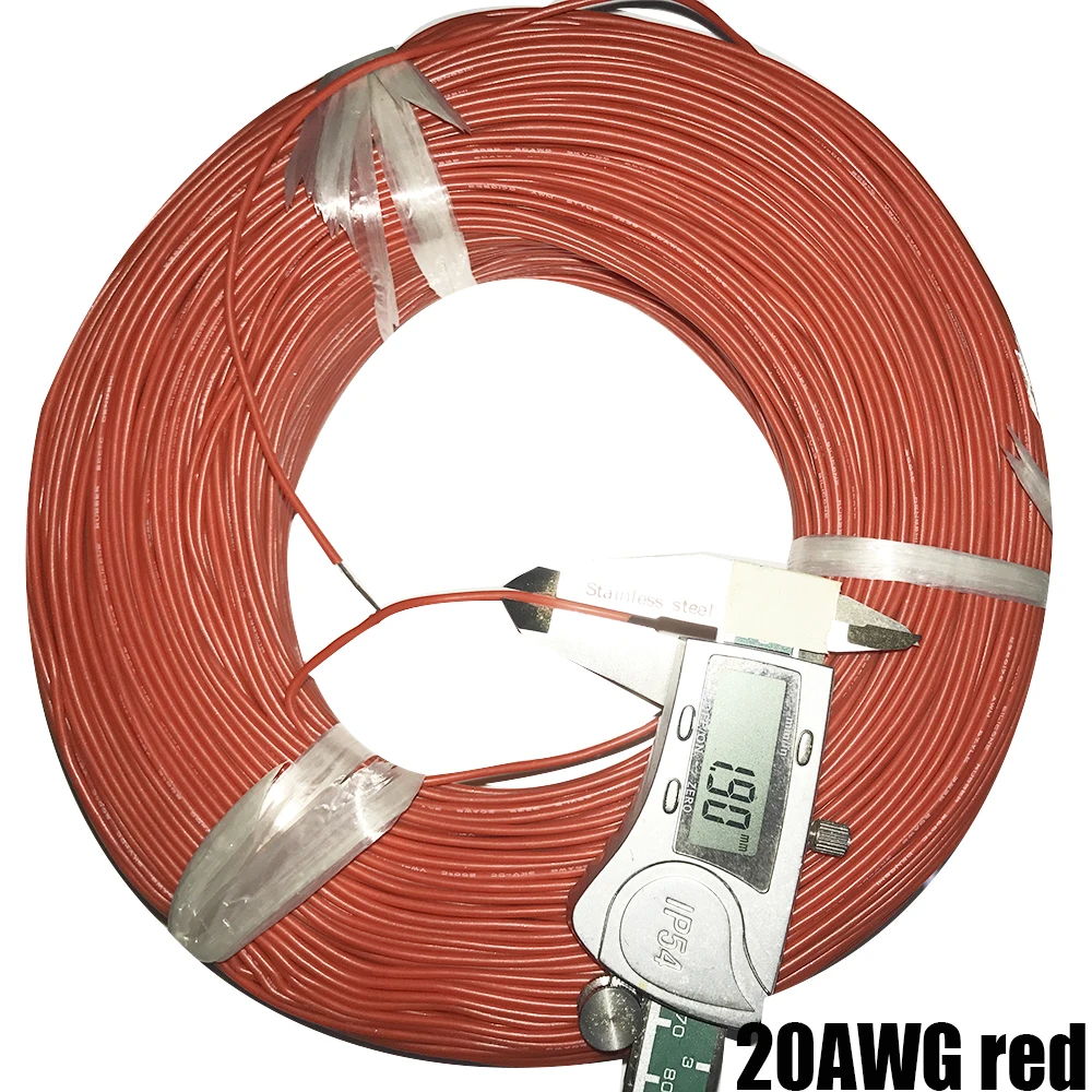 20AWG 22AWG UL3239 3kV 200C 5 метров оберточная луженая медная силиконовая резиновая Изолированная Многожильная оплетка светодиодный провод SR кабель Шнур