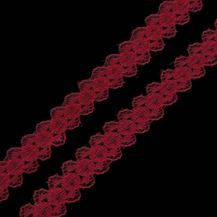 5 ярдов 15 мм красивая сетчатая ткань шифоновая кружевная лента вышитая Сетка кружевная отделка ткань для рукоделия шитья украшения свадебной вечеринки - Цвет: Burgundy