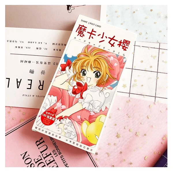 180 шт./компл. аниме Cardcaptor Sakura Бумага Почтовые открытки/поздравительная открытка оповещения о сообщениях(в том числе карты/рождества и год подарки - Цвет: A