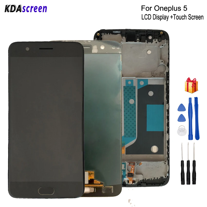 Скидка Оригинальный для Oneplus 5 A5000 ЖК дисплей сенсорный экран дигитайзер для Oneplus 5 экран ЖК дисплей Запчасти для телефонов бесплатные инструменты
