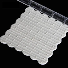 Текстурированный с тиснением акриловый Роллинг штифт кирпич для глазури и пирожных Sculpey кекс ремесло Кондитерские инструменты