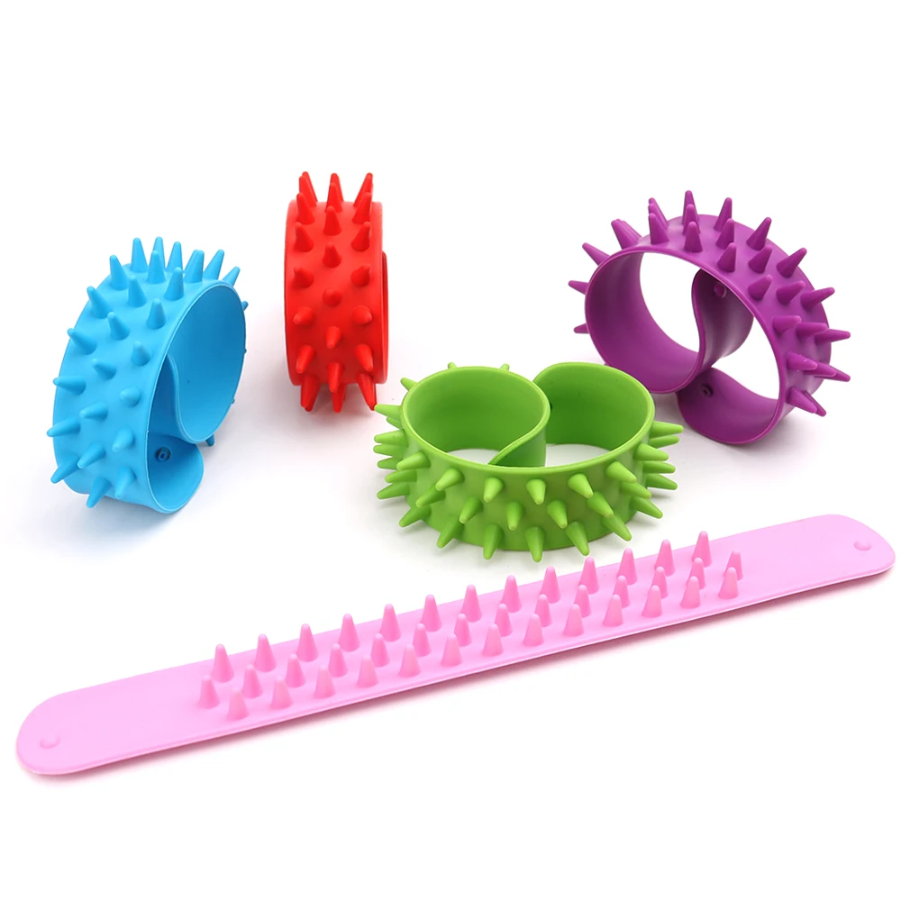 Браслет Spiky Slap силиконовые браслеты антистресс с шипами для офиса школы класса