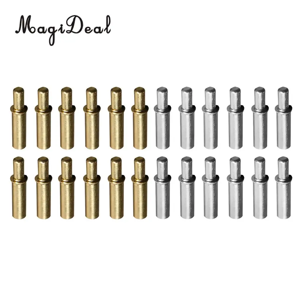 MagiDeal 12 Pieces/Pack Archery Arrow Nock Pins For ID 4.2mm Arrow Shaft Protect Arrows Gold Silver 