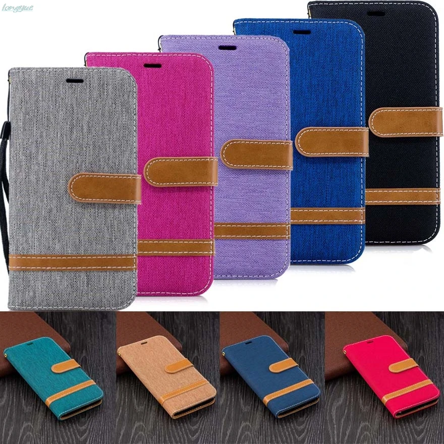 Case For Samsung galaxy J2 Pro 2018 P Denim Mixed Colors PU Leather Wallet Phone Cases Cover | Мобильные телефоны и