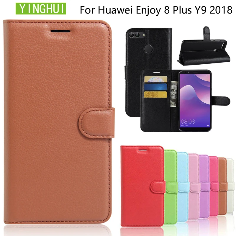 Чехлы YINGHUI для Huawei Enjoy 8 Plus Y9 2018 5 99 дюйма чехлы бумажники с отделениями карт