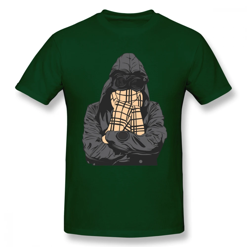 Hooligan Футболка Повседневная футболка с коротким рукавом Милая футболка с принтом Лето 100 хлопок мужская футболка плюс размер - Цвет: Dark Green