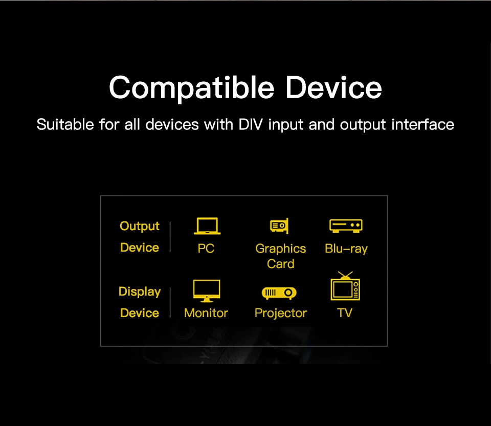 CHOSEAL HDMI To DVI Cable DVI 24+1 Pin Adapter 4K 1080P Bi-directional DVI D Male to HDMI Male Converter Cable for LCD DVD HDTV  (8)
