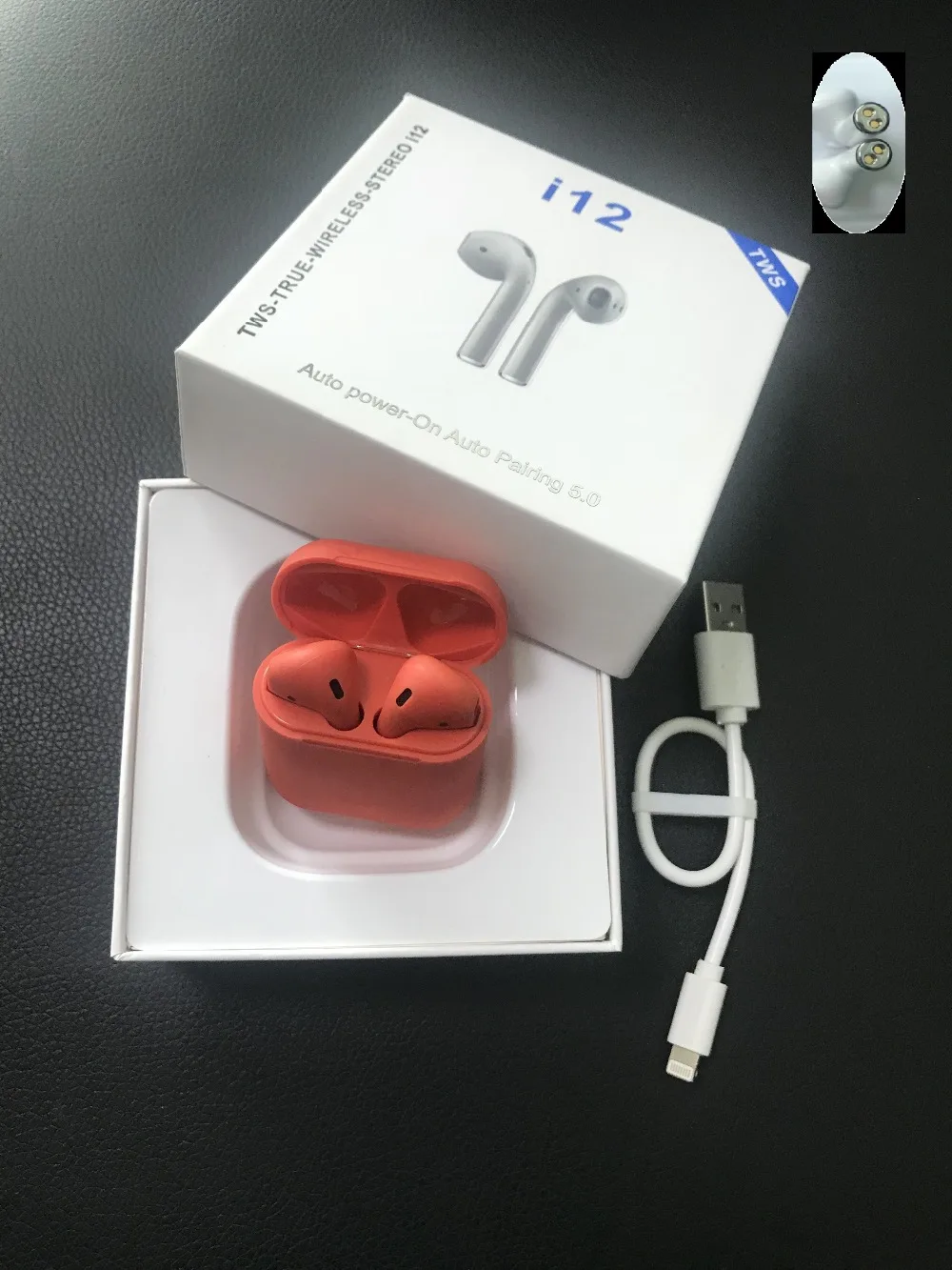 

i12 TWS Touch Control Earphone Wireless Bluetooth 5.0 Earphones 3D Surround Sound & Charging Box For iPhone Xiaomi Android phone