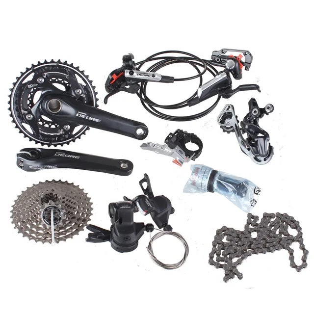 Cheap SHIMANO DEORE M610 with M615 Disc Brake Groupset  Derailleurs for MTB Mountain Bike of 30S 3 x 10S Bicycle Parts
