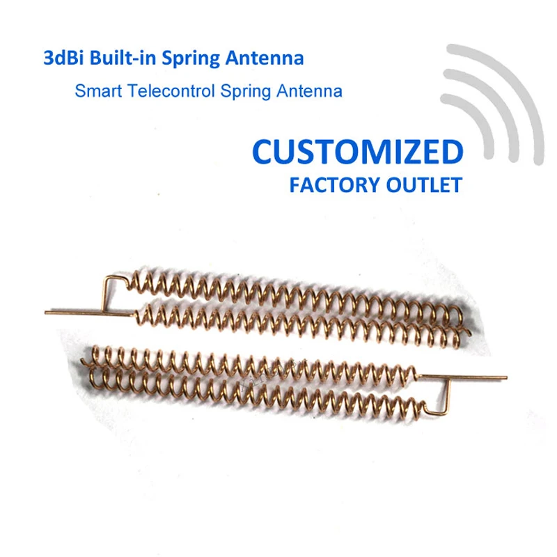 433MHZ 2dbi пружинная антенна 50 шт/партия цена Внутренняя PCB воздушная медная антенна из спиральной пружины 433 спиральная антенна 433Mhz прямая wel