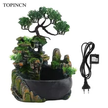 Смоляный водопад настольный фонтан дзен медитация водопад украшение дома(без изменения цвета светодиодное освещение