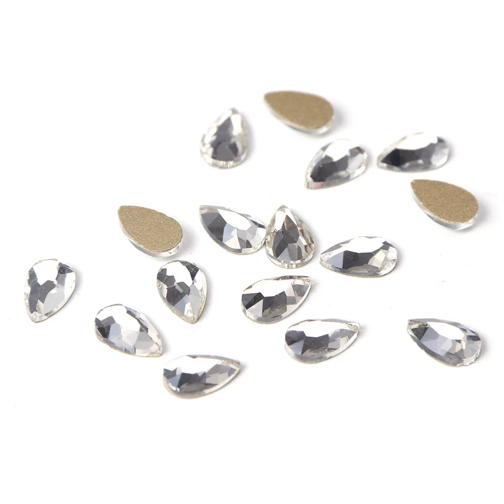 10 шт 3D Красочные Стразы капля ногтей Дизайн Золотой плоской основе алмазные гелевые Драгоценности для ногтей Аксессуары для маникюра TRA41