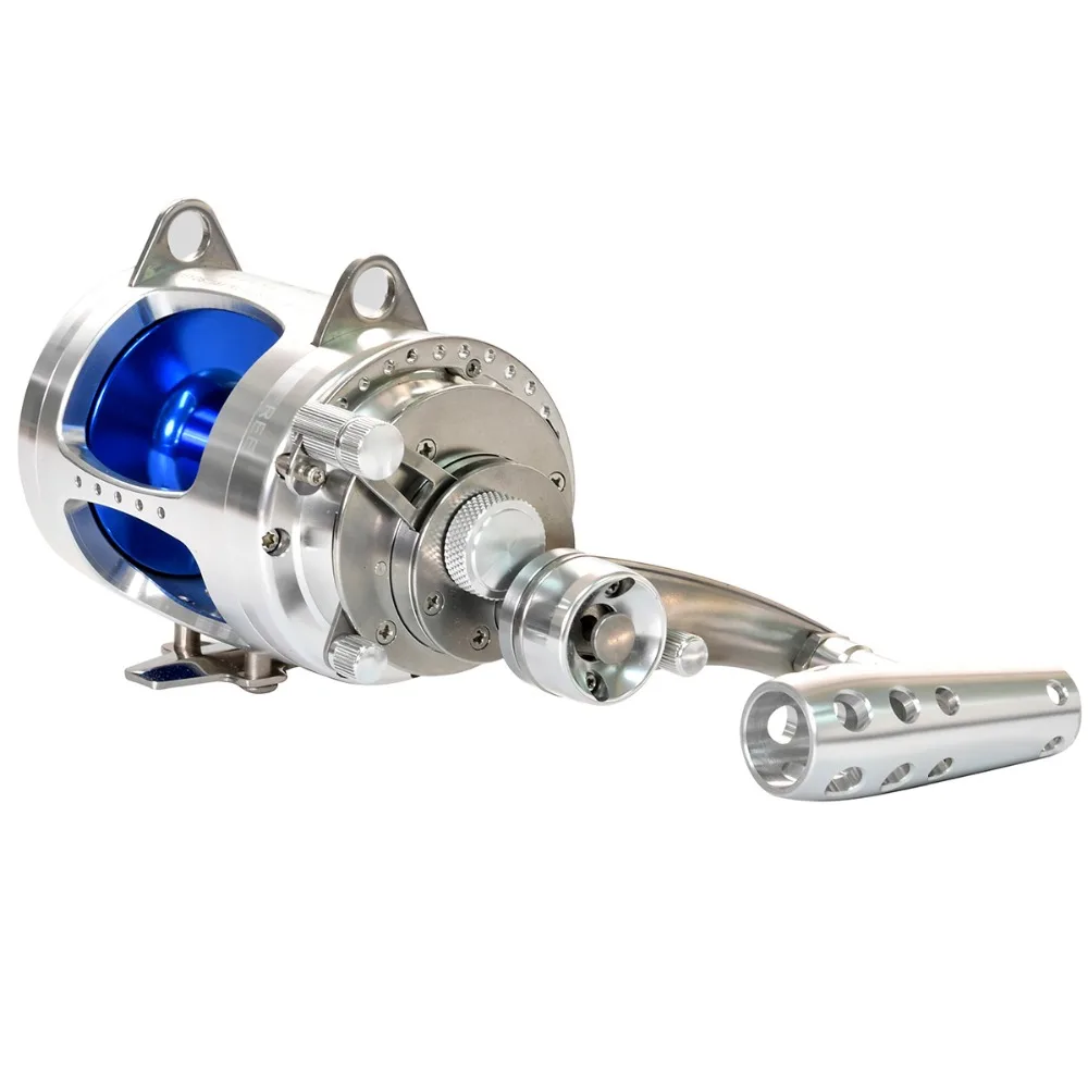 

Gomexus Trolling Reel Saltwater Ocean Tuna Shark Offshore Inshore Fishing Big Game Tournament Right Hand 18W 50lbs 10 Year Test