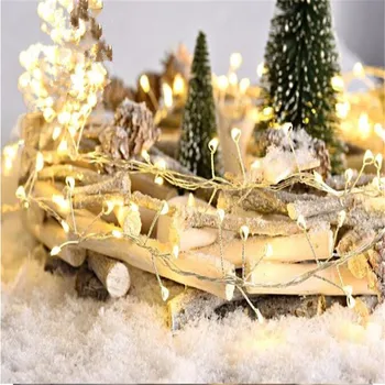 

NEW Cluster String Lights 300LED Branch Tree Outdoor Silver Wire Fairy lights for Cafe Bar Wedding party Xmas Home Decoration