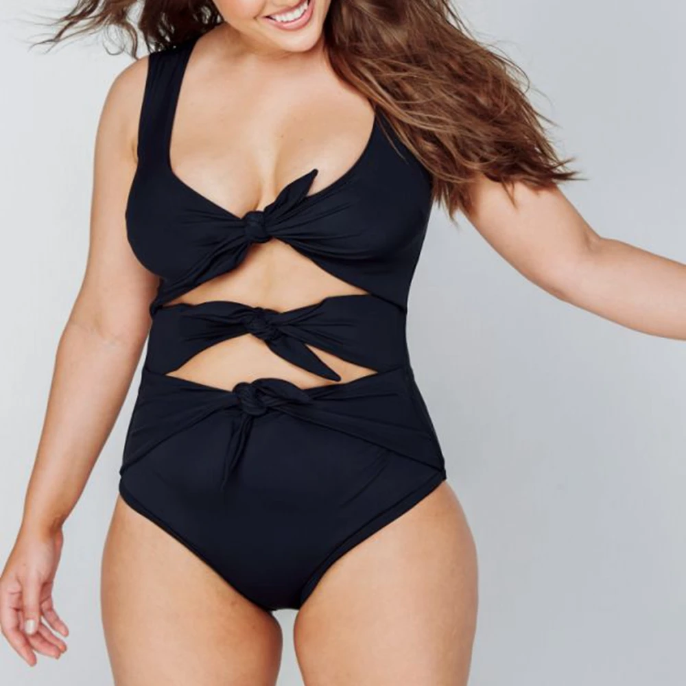 plus size monokini cut out