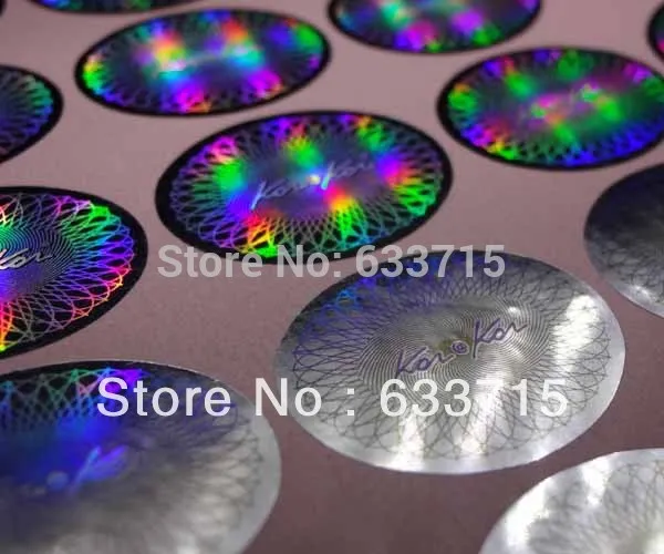 

free design !common silver 3d holographic print hologram sticker label