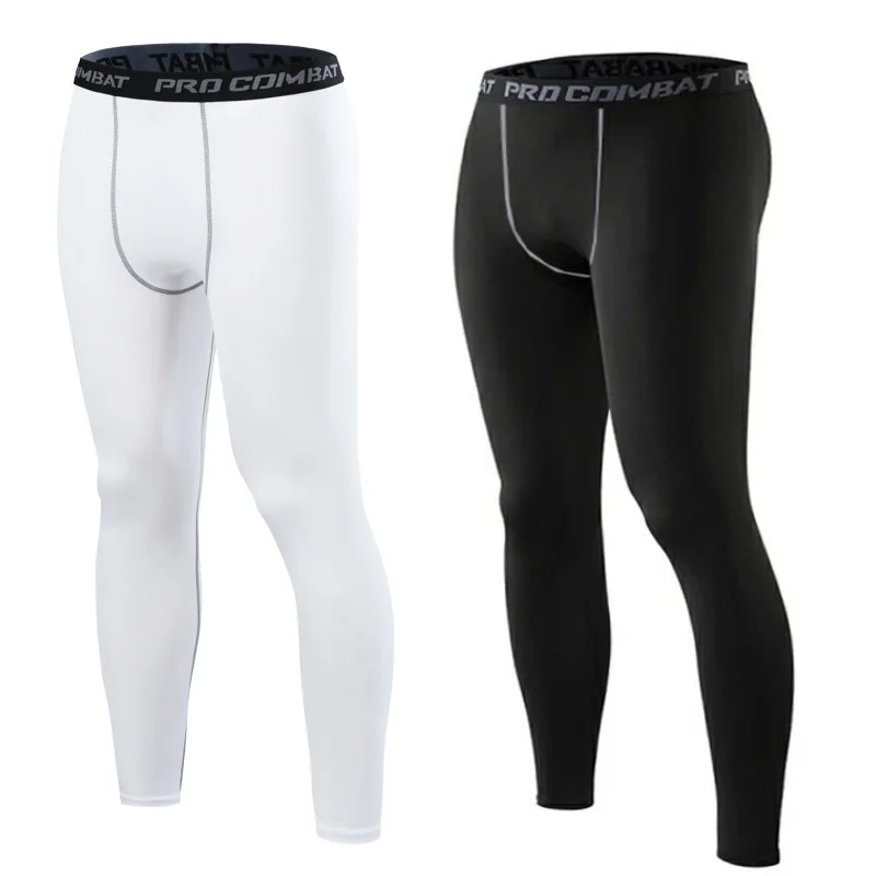 

2019 Mens Compression Pants Quick Dry Fitness Running Tights Workout Sports Gym Leggings Bodybuilding Basketball Trousers