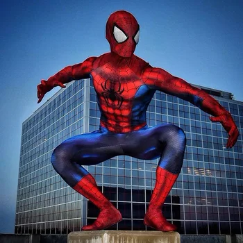 

Hot Sale Custom 3D Print Spiderman Superhero Cosplay Costume Spandex Spiderman Costumes for Halloween