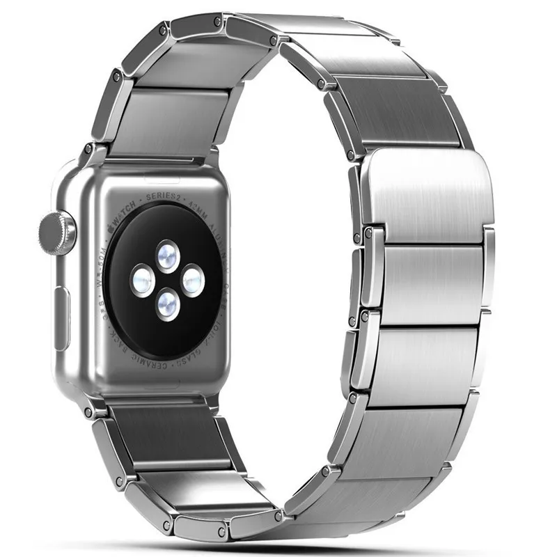 40/44 м Ремешок для наручных часов Apple Watch Series 4 на возраст 1, 2, 3, ремешок на запястье Нержавеющая сталь двойной браслет с магнитной застежкой для Apple Watch Series 5
