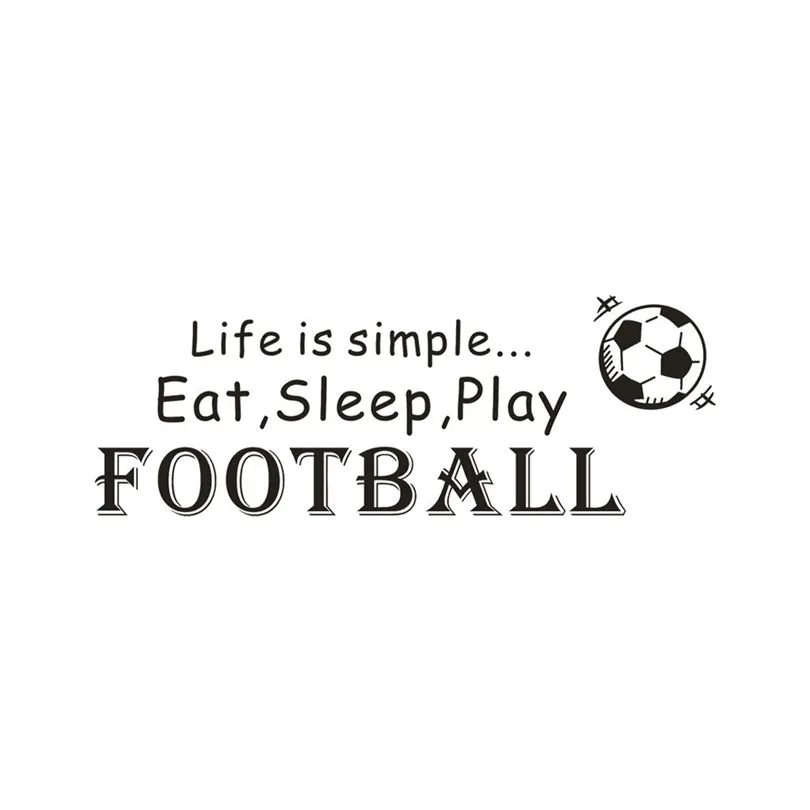 Home Decoration 6824cm Livingroom Sticker Football Removable Art Vinyl Mural Home Room Decor Wall Stickers (1)