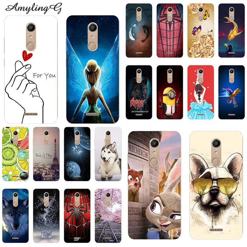 

Phone Case For Wiko U pulse Lite Upulse Lite Case Print Rose Wolf Owl Patterned Cover Soft Silicone Back Case Fundas para