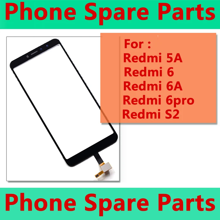 

Kwainee High Quality touch panel front outer glass Digitizer With Original IC replacement part for Redmi 5A 6 6A 6Pro S2