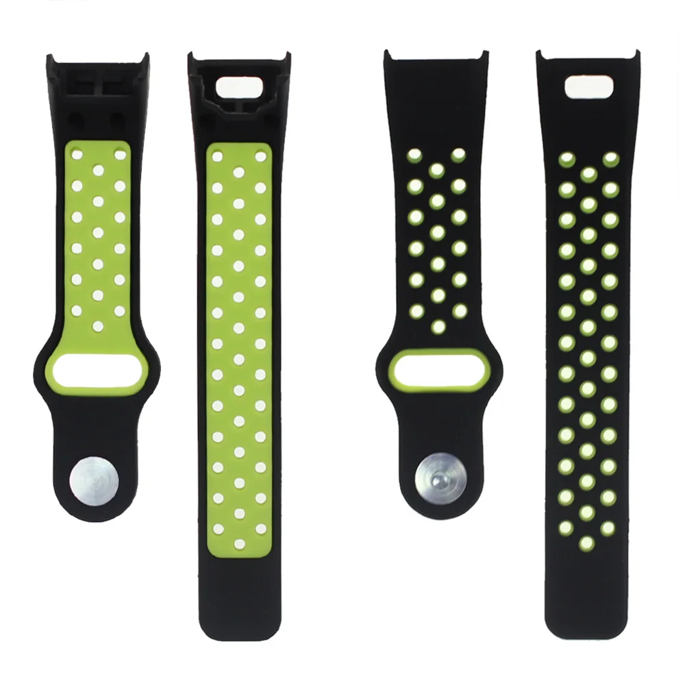 Мягкий силиконовый спортивный сменный ремешок для наручных часов Garmin Vivosmart HR - Цвет: Black Green