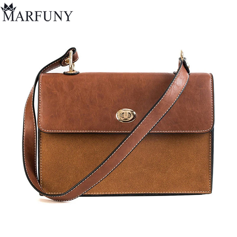 

MARFUNY Thread Crossbody Bags For Women Fashion Belts Handbags Women Bags Designer 2018 Brown High Quality Messenger Bag Female