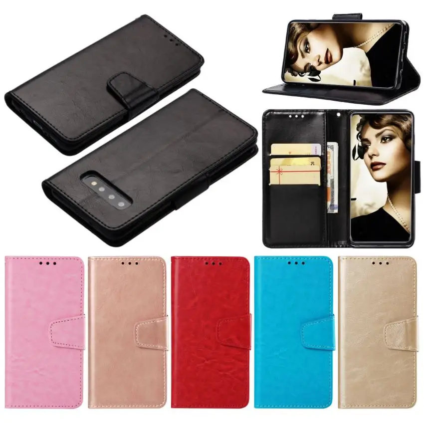 

Single Color Leather Case For Samsung Galaxy A70 S10E S10 S9 S8 A8 Plus j3 j5 j7 2017 Leather Soft Silicone Holder Cover DP03Z