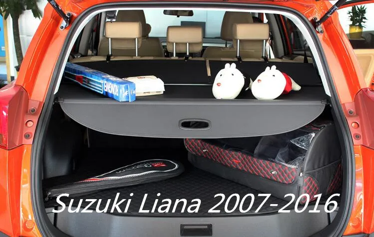 

JINGHANG Car Rear Trunk Security Shield Cargo Screen Shield shade Cover Fits For Suzuki Liana 2007-2016 (Black, beige)
