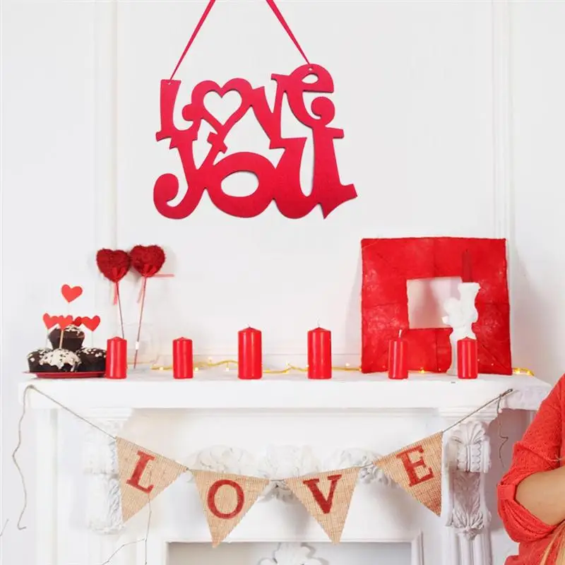 1 шт. Love You День Святого Валентина креативный Декор висячая капля Нетканая подвеска Красивая подвеска для женщин и женщин
