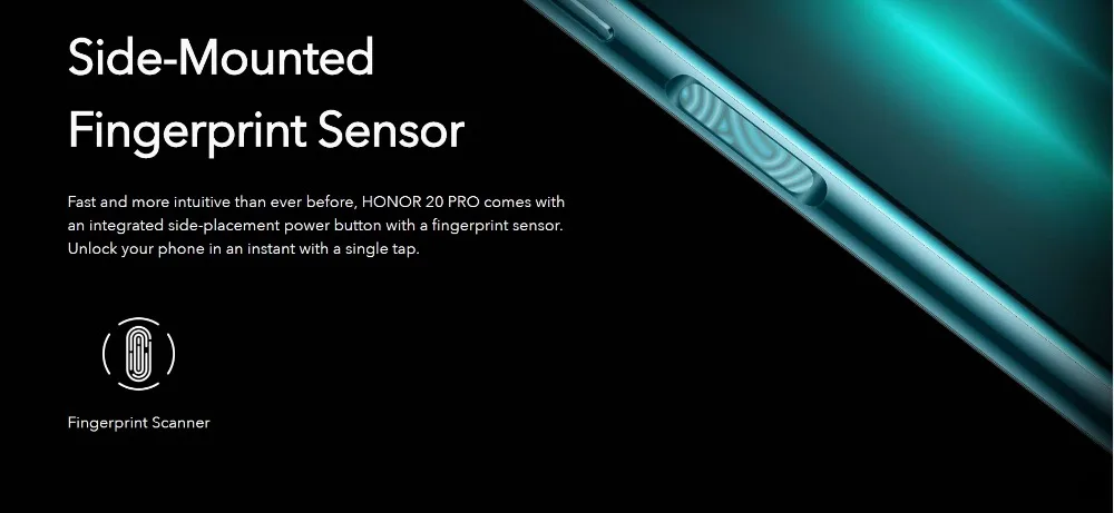 Honor 20 pro мобильный телефон полный экран AI камера Восьмиядерный отпечатков пальцев ID NFC android 9