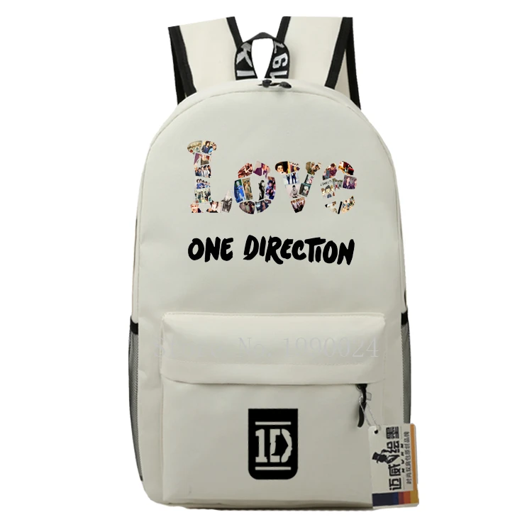 Подростковые Сумки One Direction 1D для мальчиков и девочек, Мультяшные рюкзаки, Детские рюкзаки из ткани Оксфорд, Детские рюкзаки, дорожные сумки, Mochila Feminina