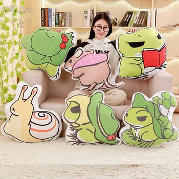 

Japan Kawaii Casual Game Plush Pillow Cute Travel Frog Stuffed Soft Animal Sofa Cushion Boy Toy Dolls For Baby Kid Birthday Gift