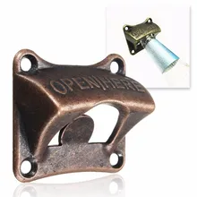 Нержавеющая Сталь Настенный высококачественный барный винный пивной стеклянная крышка открывалка для бутылок 2,56 дюймов без винта