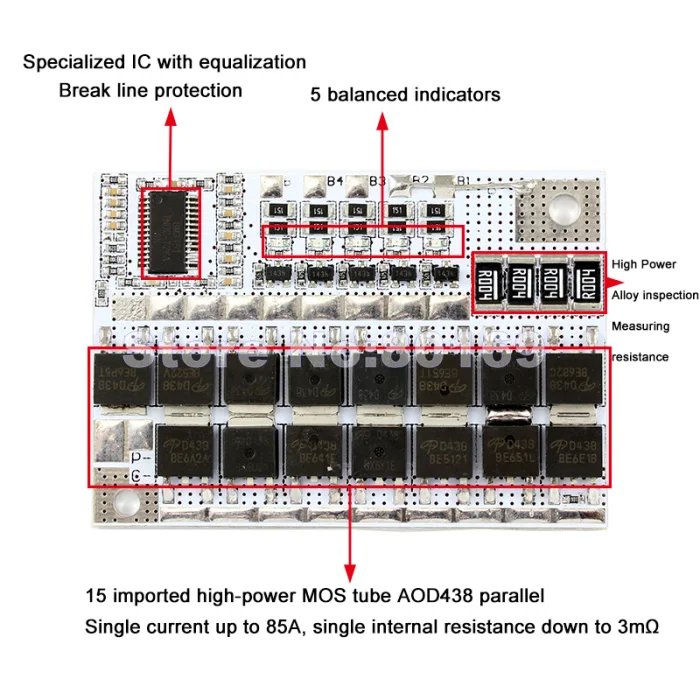 5S 50A полимерный 3,7 V литий-ионный тестер защиты аккумулятора с балансом применяется для литий-ионного Lipo аккумуляторного блока