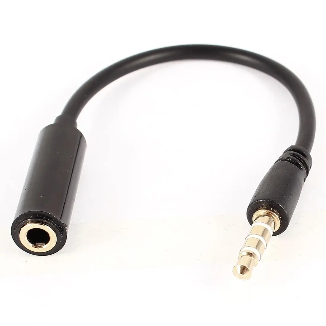 Buy 3.5mm Male to 3.5mm Female 4 Pole Adapter Converter Audio Cable Black from