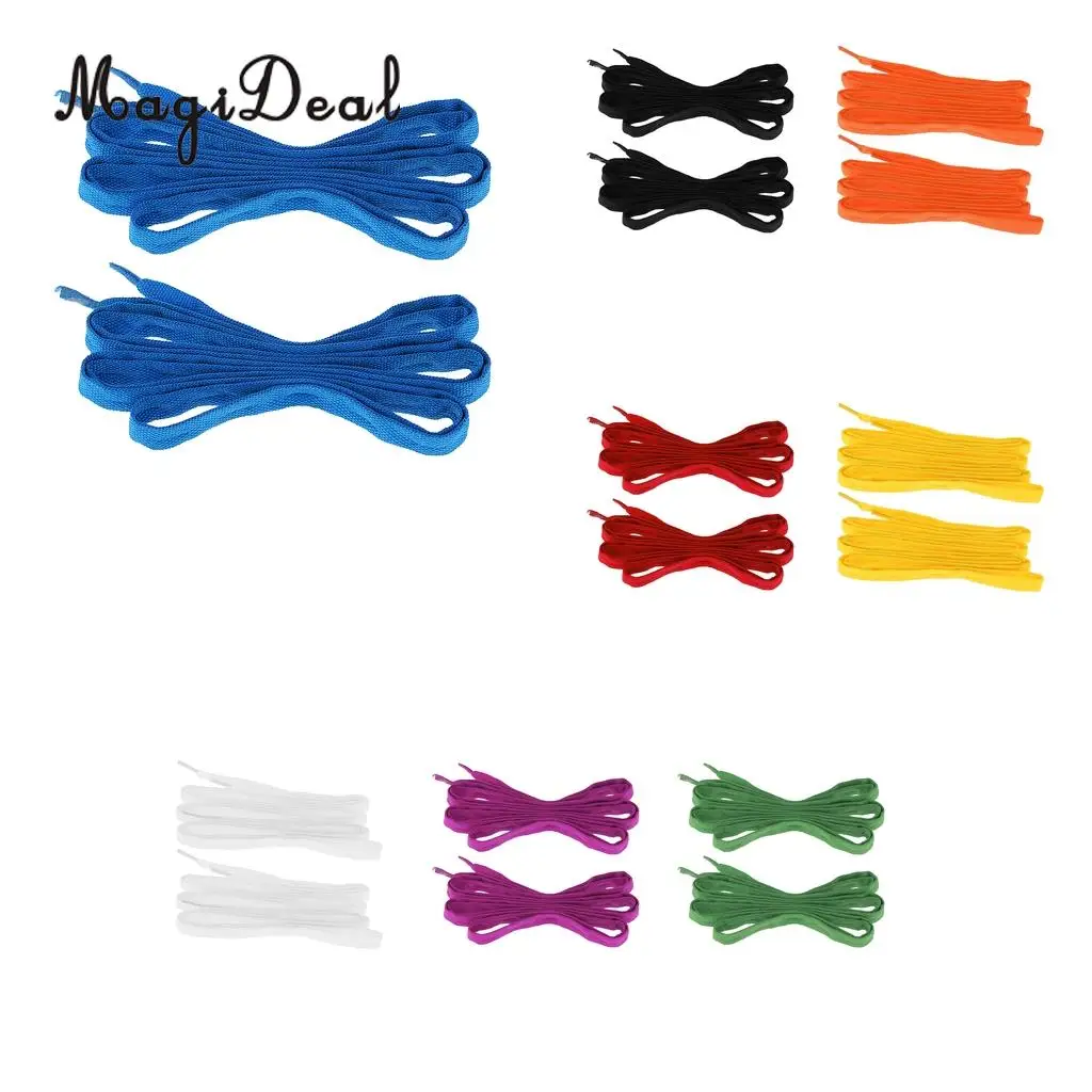Pair of Skate Shoelaces for Outdoor Roller Skates Ice Skating Boots Shoes Lace 180cm Long 16mm Wide