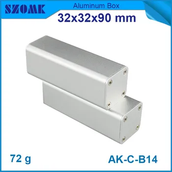 

10 pieces a lot, new supplier silvery aluminum cabinet which can be customized length and color 32*32*90mm
