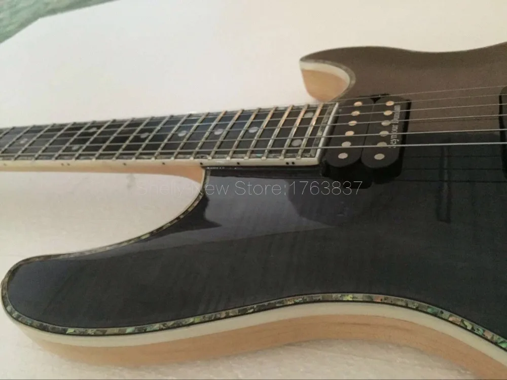 

Shelly new store factory custom flame maple double cutway body 7 pcs maple neck through Mayones Regius 7 strings electric guitar