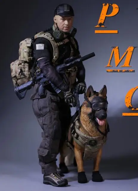 Полный набор рисунок куклы 1/6 MC частных военных подрядчика Боевой набор оружия MCCTOYS MCC-004 PMC K9 рисунок куклы - Цвет: whole set with dog