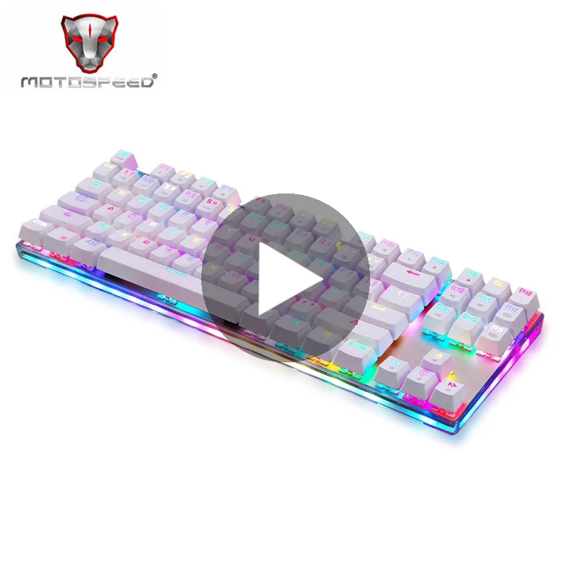 Motospeed K87S механическая клавиатура с подсветкой для геймера RGB компьютера ПК